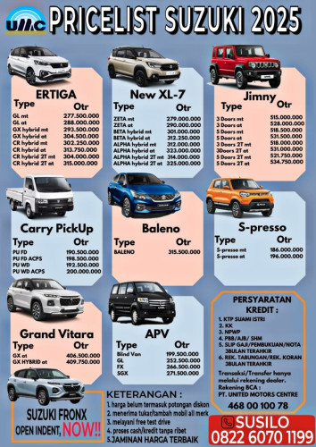 Pricelist Harga Suzuki Bojonegoro [produk] [lokasi]